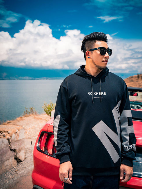 Cool Men's Hip Hop Print Causal Plus Size Fleece Hoodies